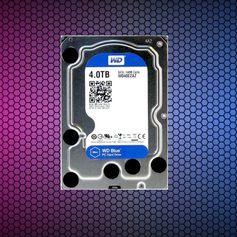 Жесткий диск Western Digital Blue, 4000 GB HDD SATA WD40EZAZ, 5400rpm, 256MB cache, SATA 6 Gb/s
