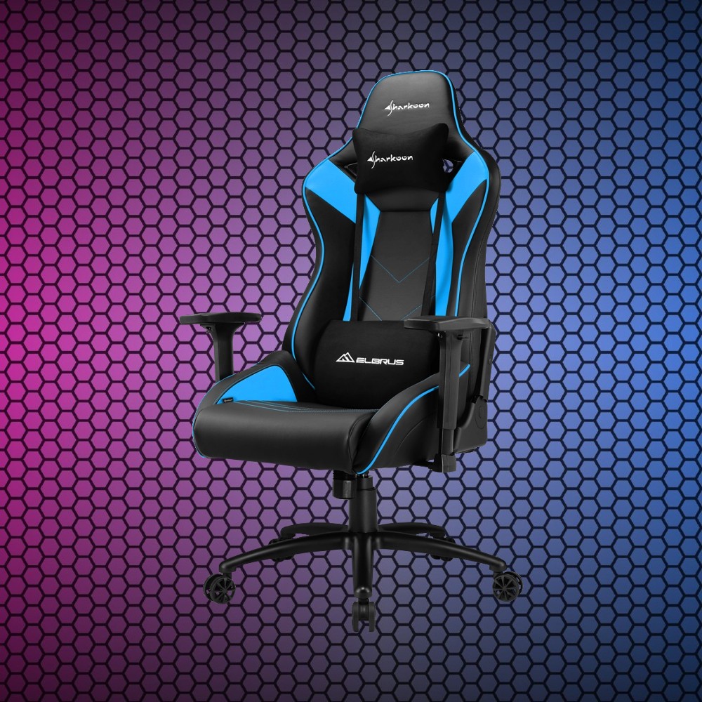 Игровое кресло Sharkoon Elbrus 3 Black/Blue