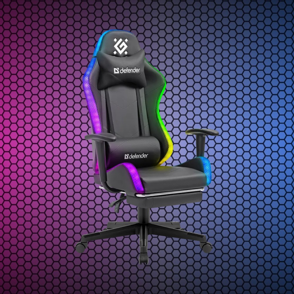 Игровое кресло Defender Watcher (M) RGB, черный